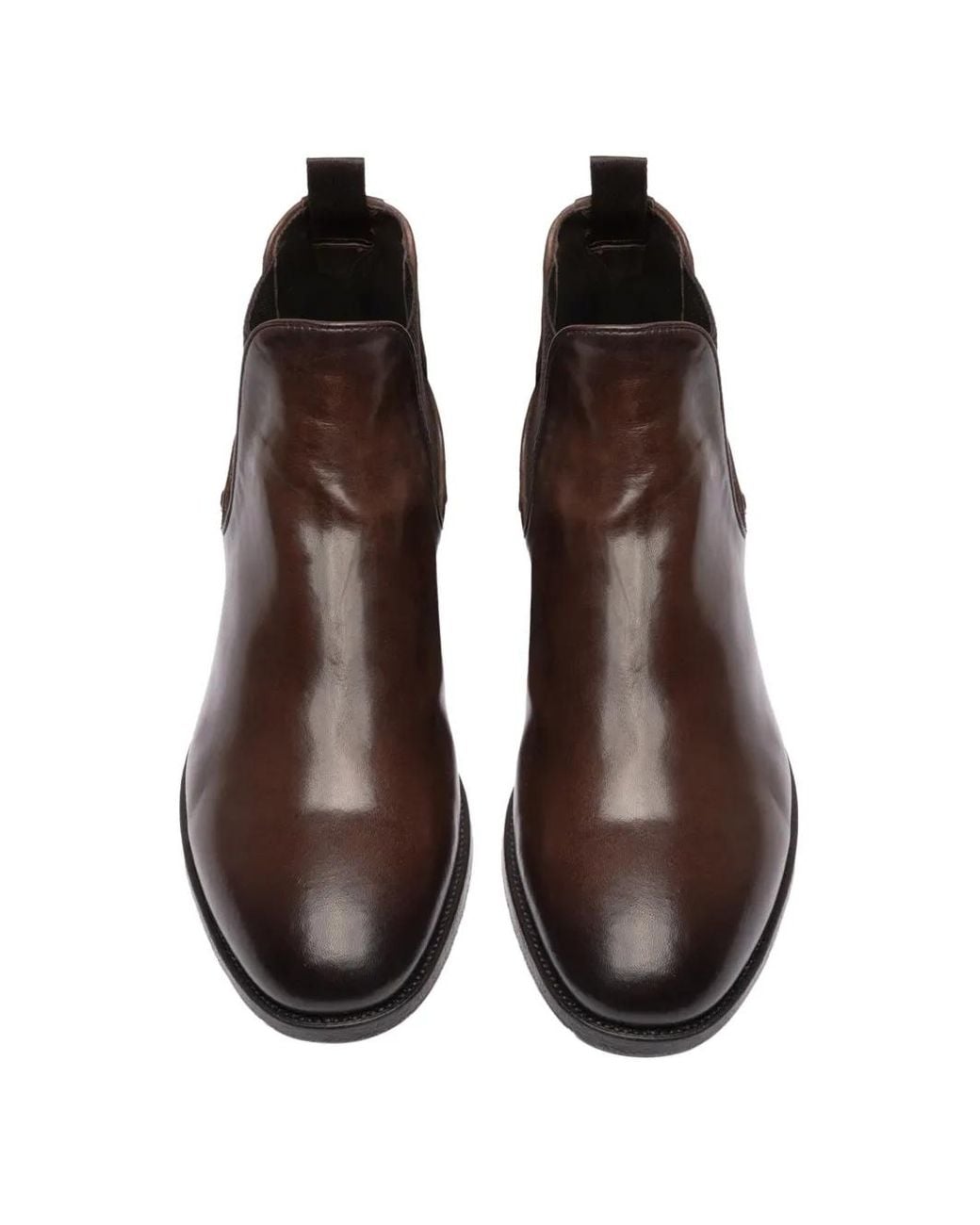 Officine Creative Brown Vanderbilt Caou 012 Leather Chelsea Boots for men