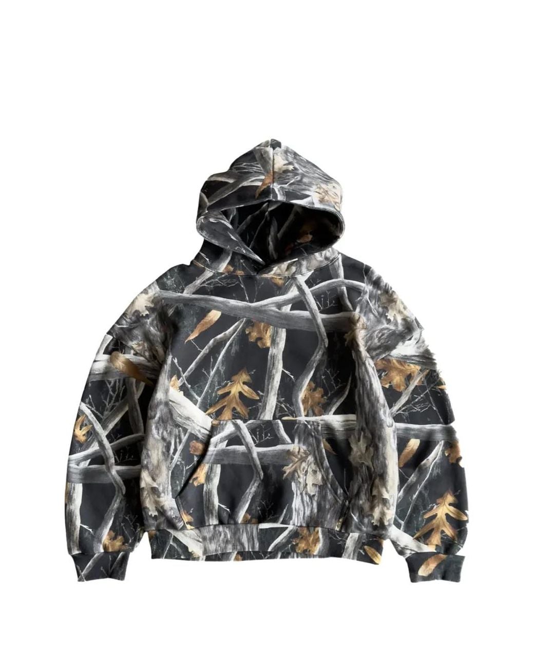 Bravest Studios Black Tree-Camo Hoodie for men