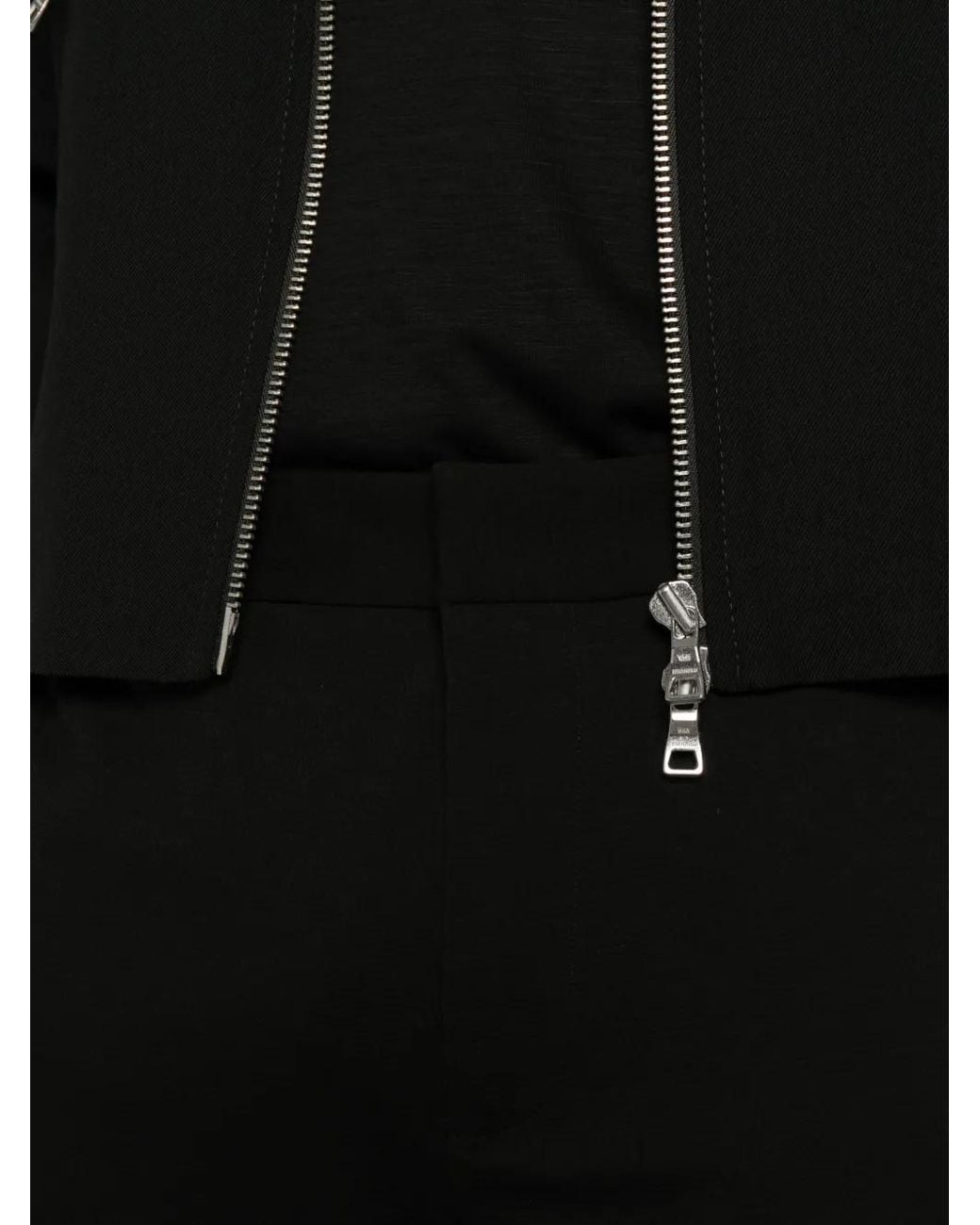 Emporio Armani Black Belt-Loops Straight-Leg Trousers for men