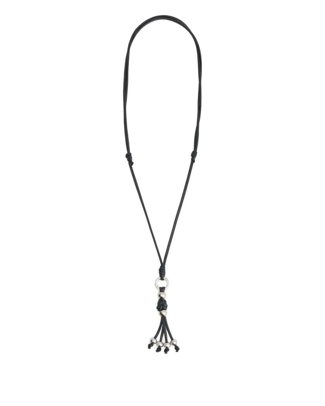 Lemaire Black Love-Knot Nappa-Leather Necklace