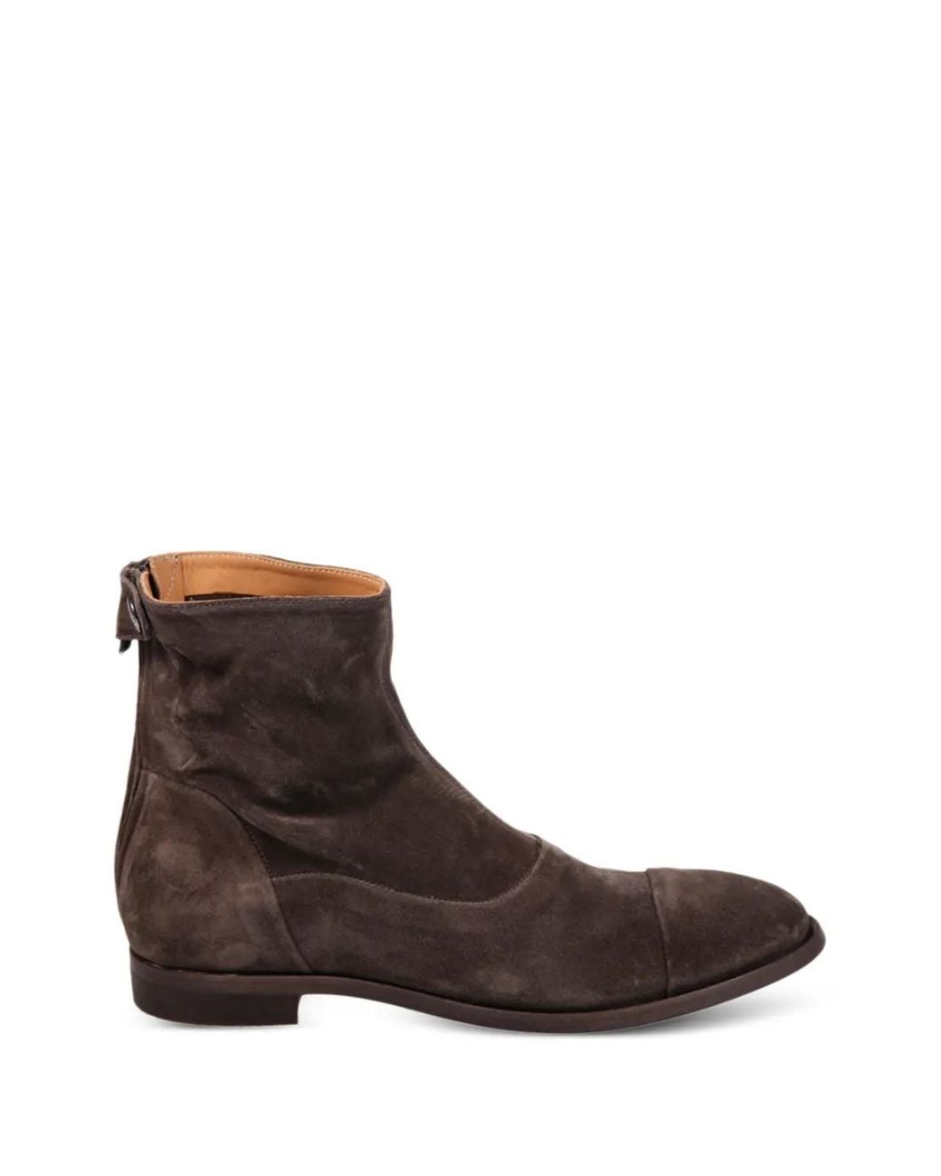 Alberto Fasciani Brown Back-Zip Boots for men