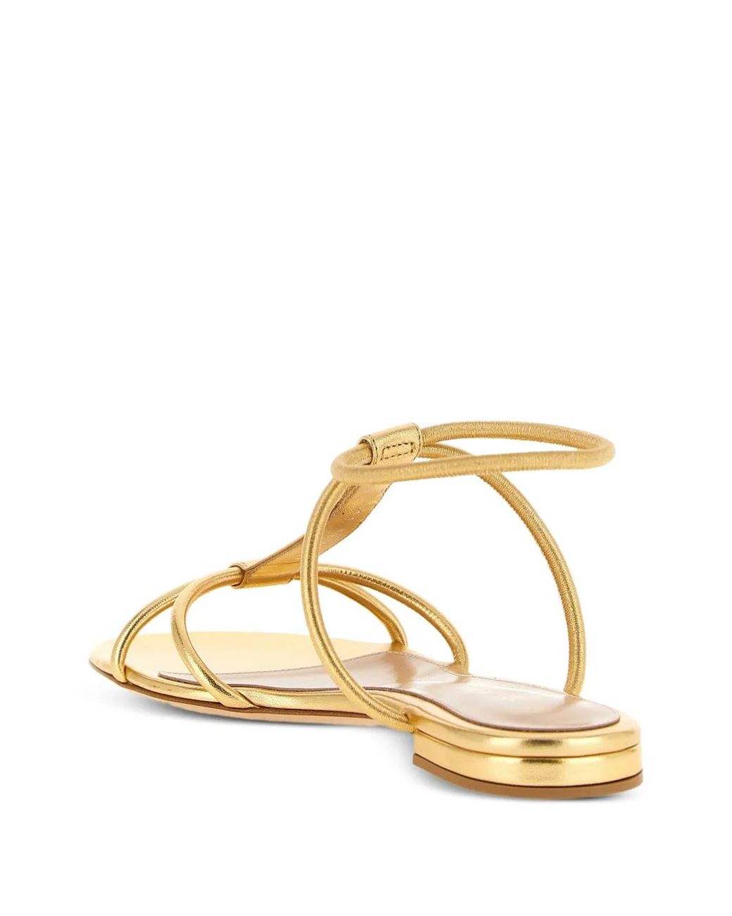 Gianvito Rossi Metallic Lilo Elastic Leather Sandals