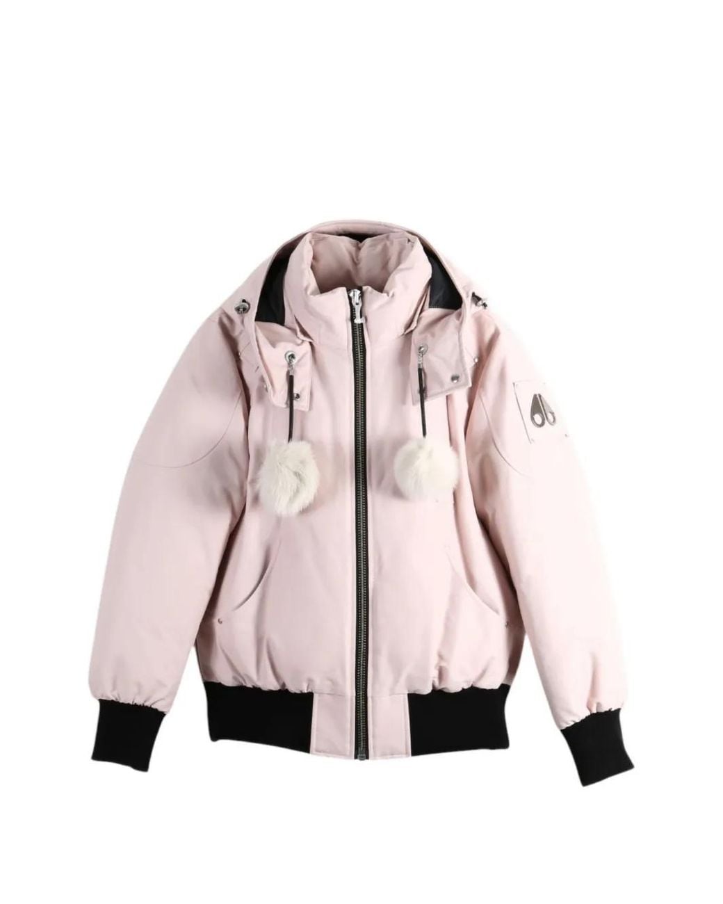Moose Knuckles Pink Debbie Pom-Pom Hooded Jacket