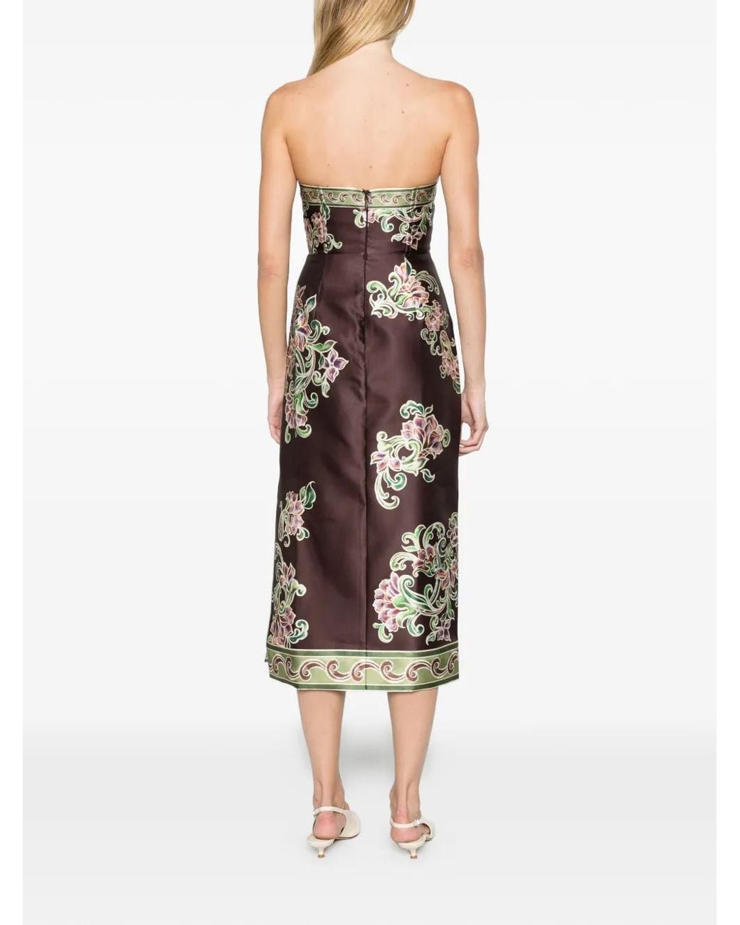 ALÉMAIS White Josie Bodice Midi Dress
