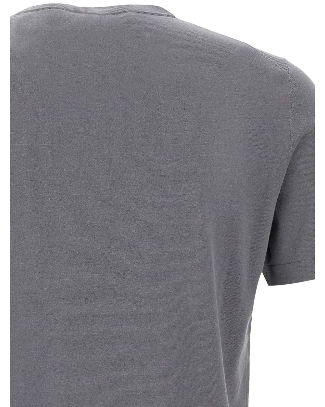 Kangra Gray Cotton T-Shirt for men