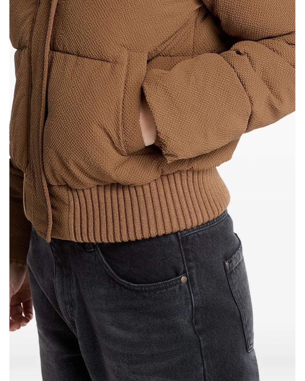 Desigual Brown Padded Hooded Puffer Jacket