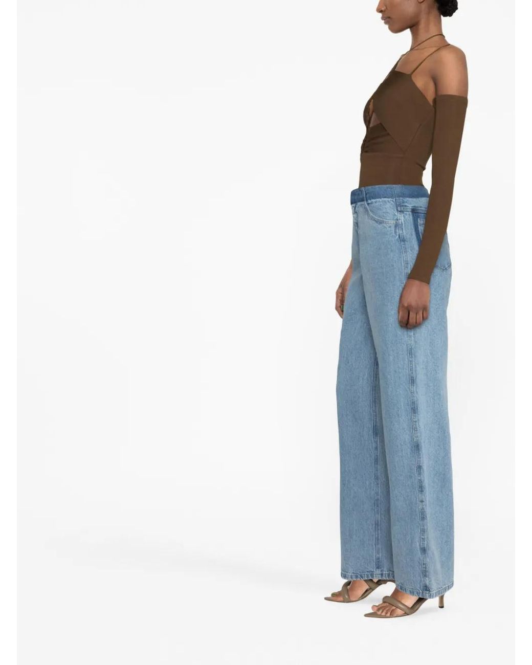 Christopher Esber Straight Jeans in het Blue