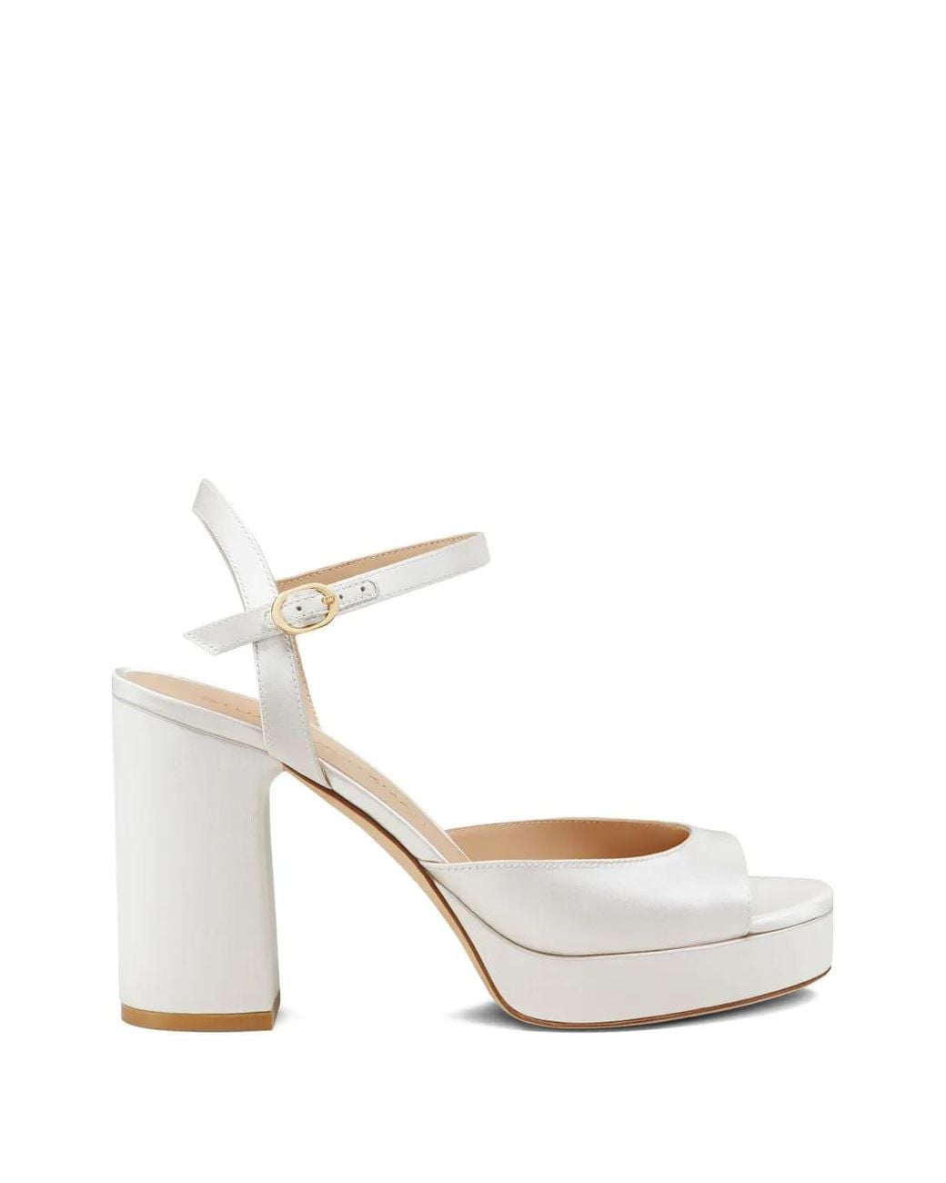 Stuart Weitzman White Dayna Ii Platform Sandals