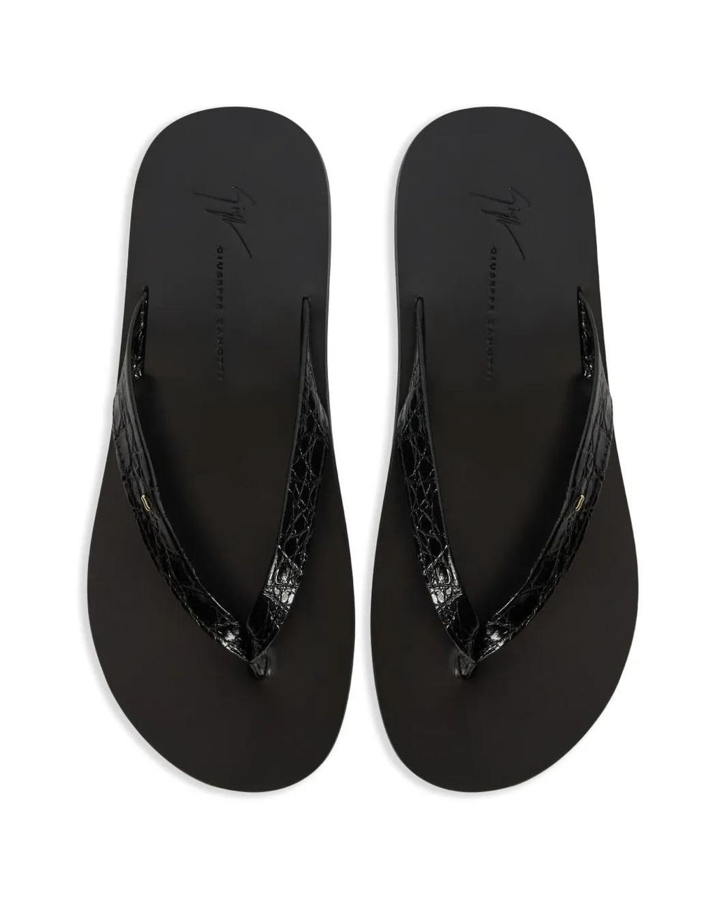 Giuseppe Zanotti Black Philemon Leather Sandals for men