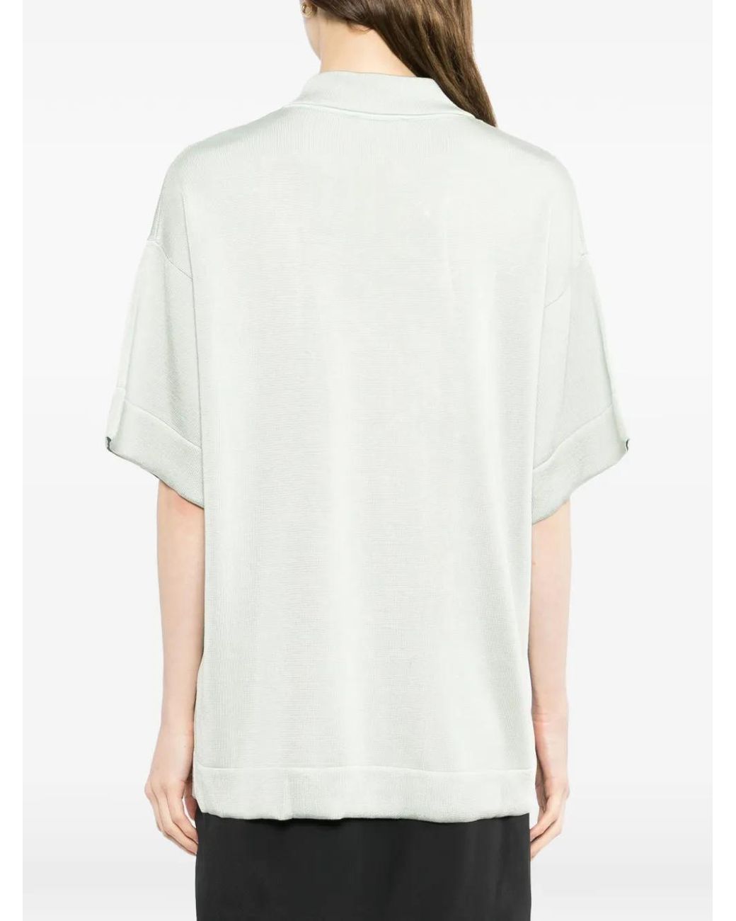 Jil Sander White Pin Polo Top