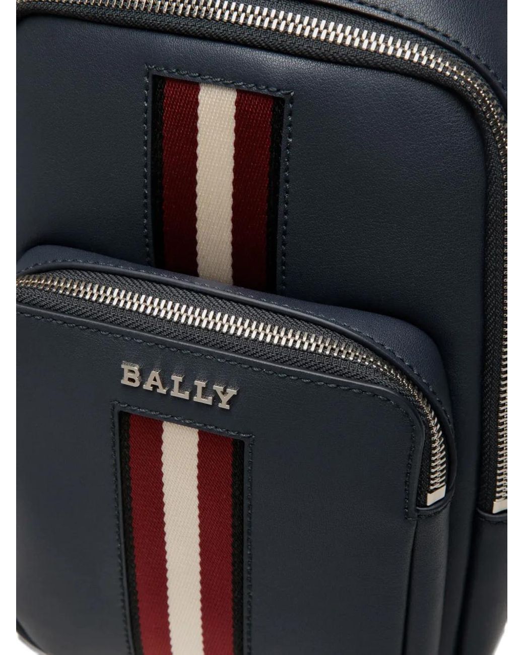 Bally Ribbon-Detail Leather Sling Bag in Blue for Men | Lyst