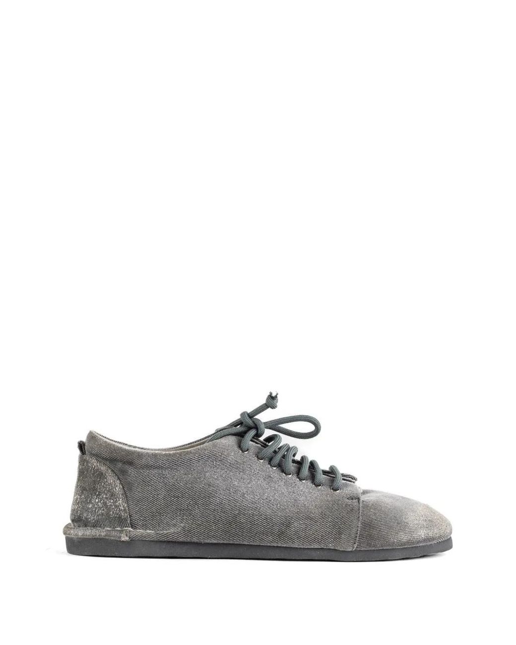Marsèll White Faded-Effect Denim Derby Shoes