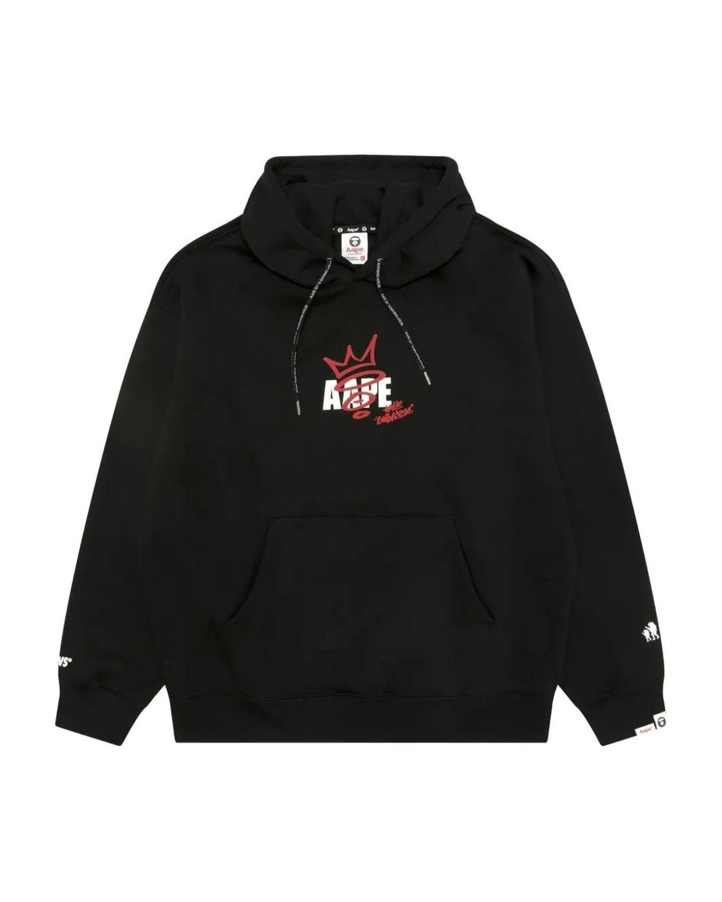 Aape By A Bathing Ape Black Logo-Print Hoodie for men