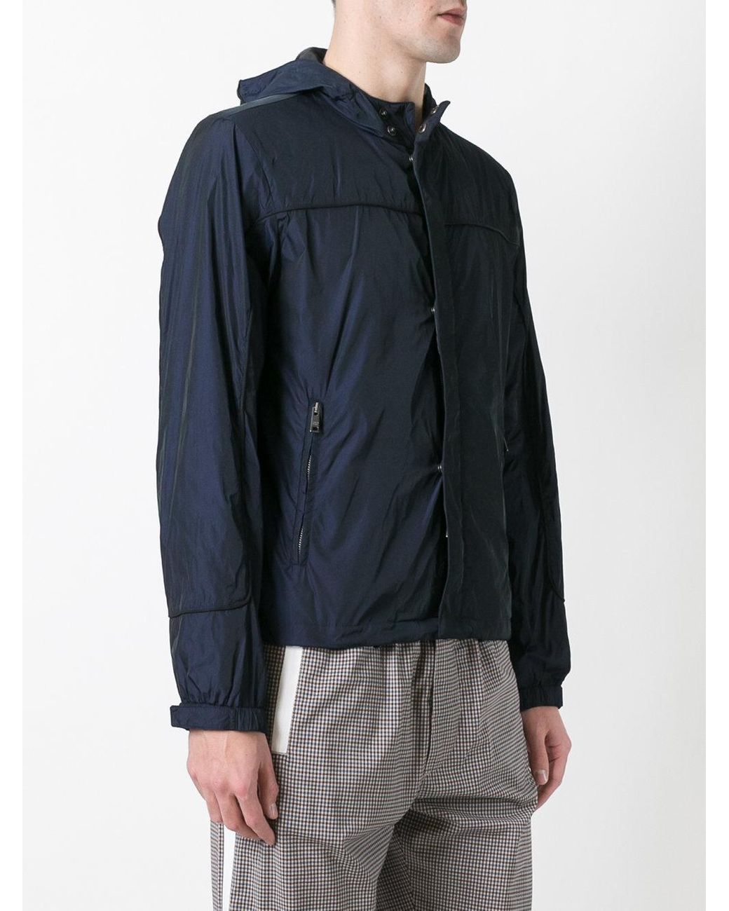 Prada - K-way Hooded Jacket - Men Polyester/viscose - M in Blue for Men Lyst