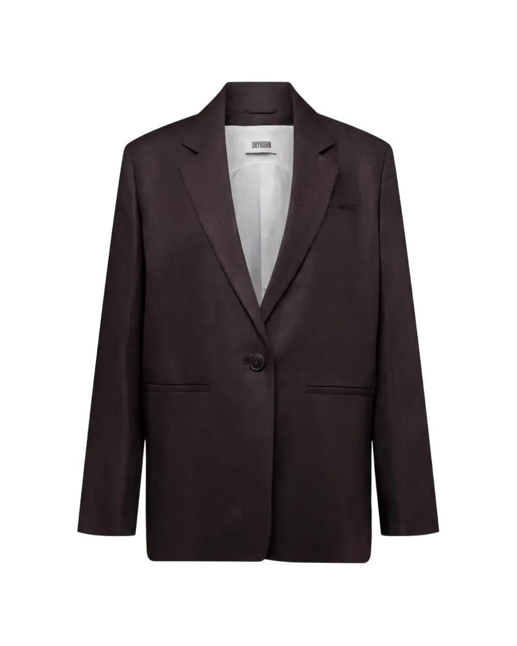 Drykorn Blue Mowtie Single-Breasted Notched-Lapels Blazer