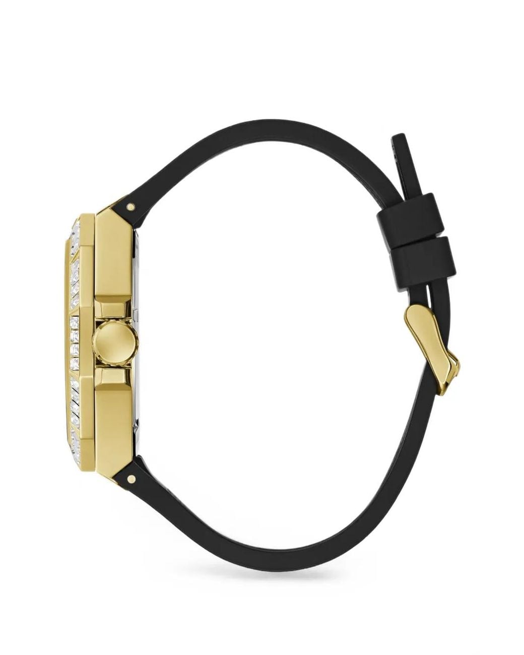 Guess Black Montre Energy 45 Mm À Ornements En Cristal for men