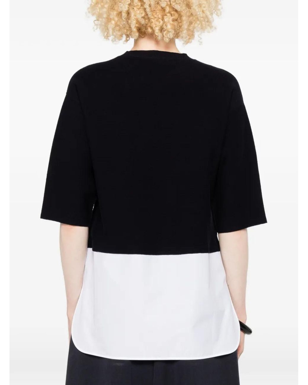 Fabiana Filippi Black Two-Tone Top