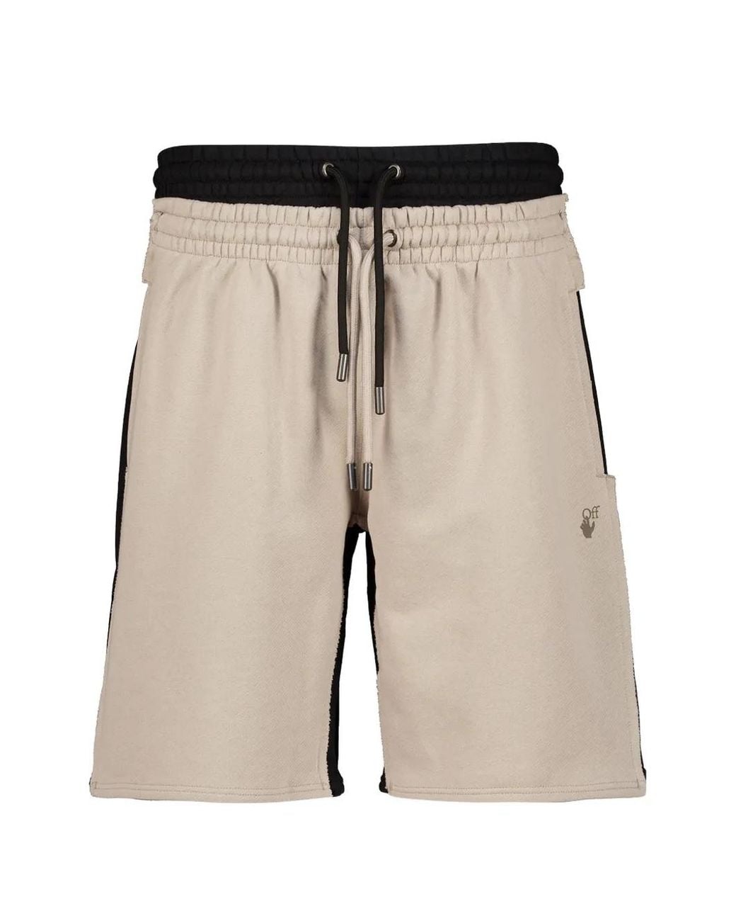 Off-White c/o Virgil Abloh Natural Sweatshorts Spices Arrow Overlap Skate Cotton for men