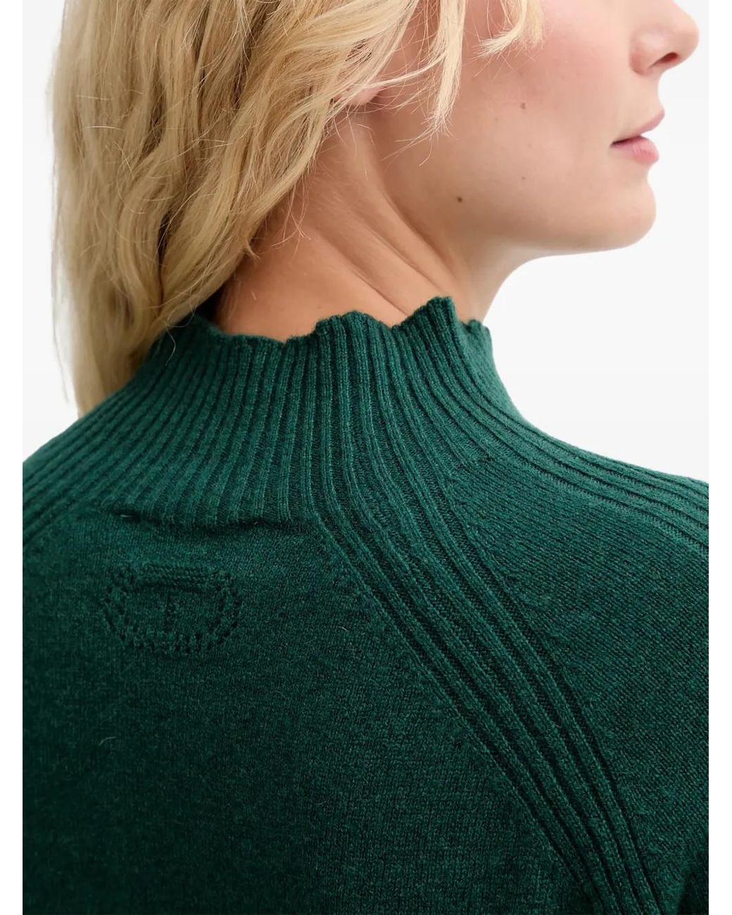 Twinset Green Turtleneck Sweater