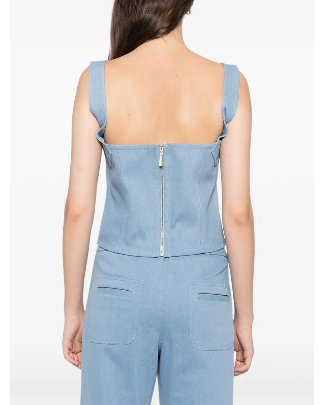 BLAKLACE Blue Panelled Top