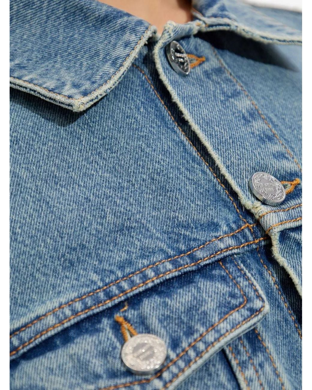 Vetements Blue Panelled Denim Jacket
