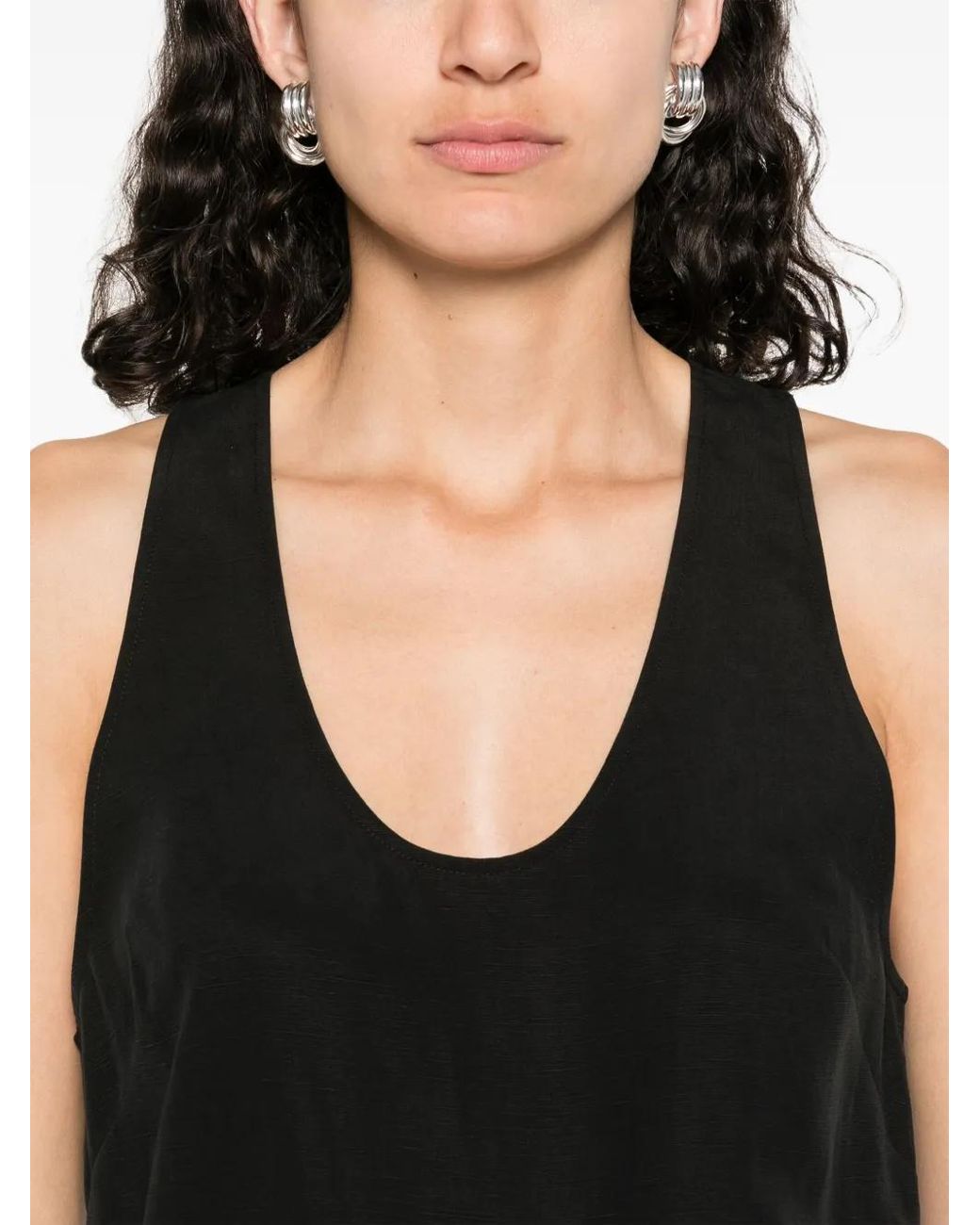 Totême Black Jersey Tank Top