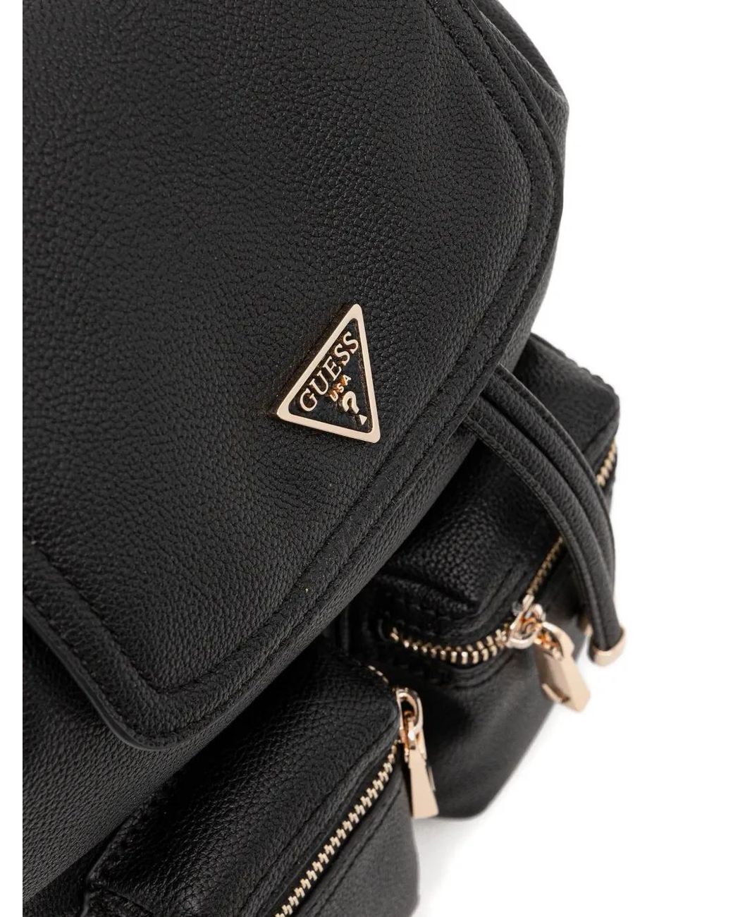 Guess Black Manhattan Zip-Pocket Backpack
