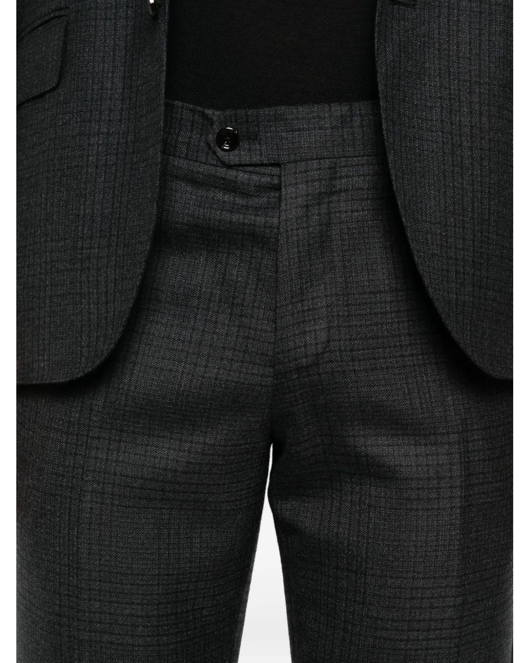 Lardini Wollanzug Mit Karomuster in Black für Herren