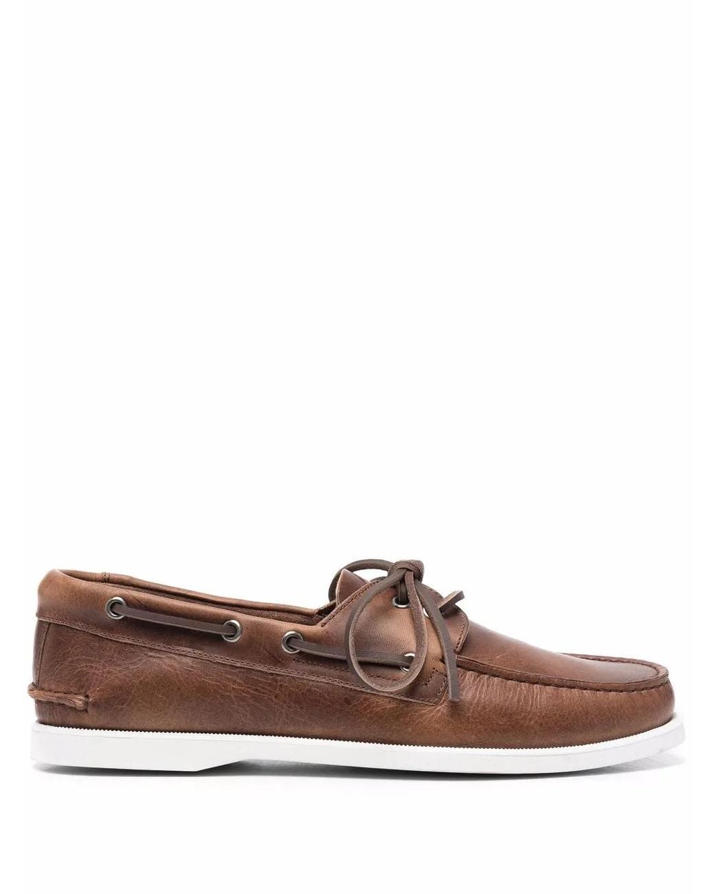 Scarosso Brown Orlando Boat Shoes for men