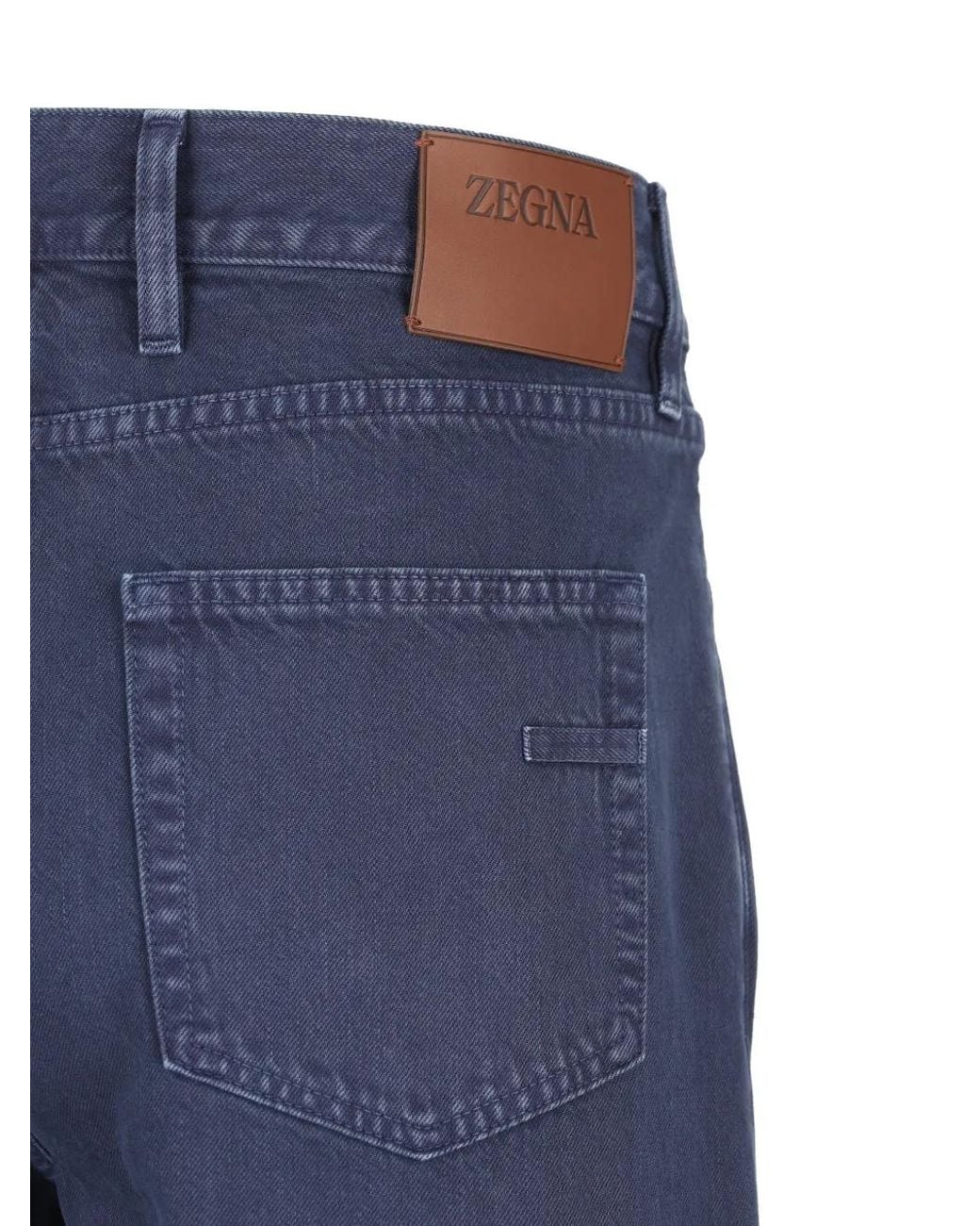 メンズ Zegna ファイブポケット ジーンズ Blue