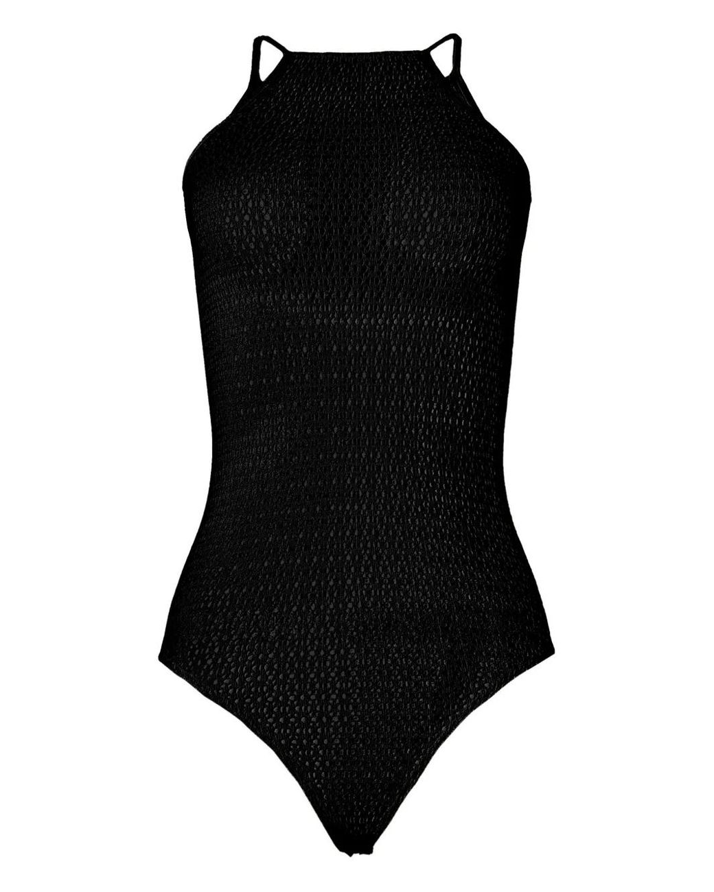 Wolford Black Net Daisy Body