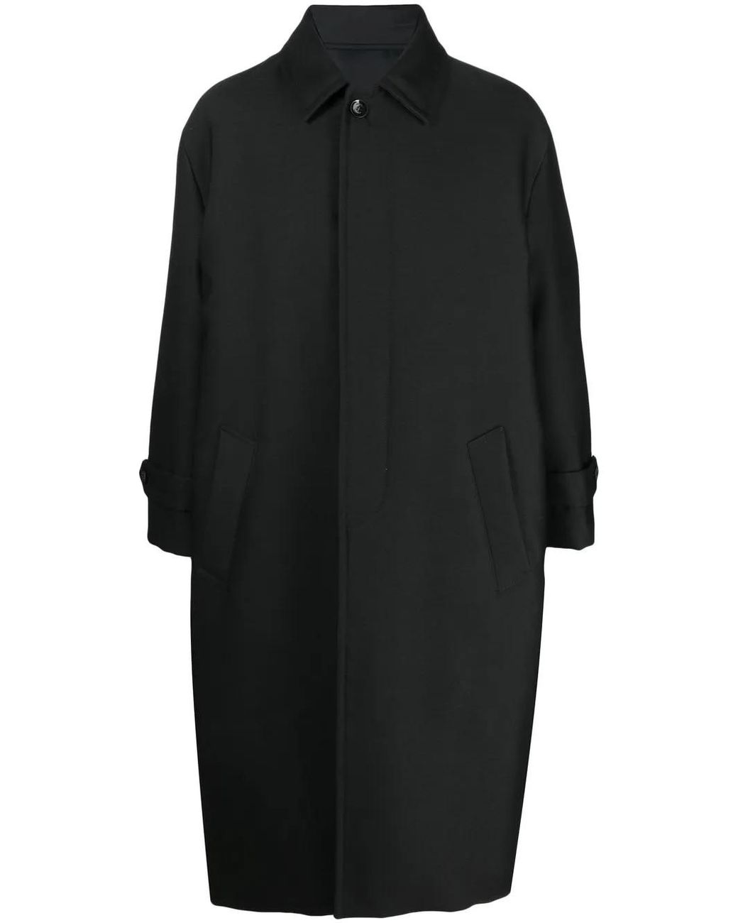 Valentino Garavani Black Single-Breasted Coat for men