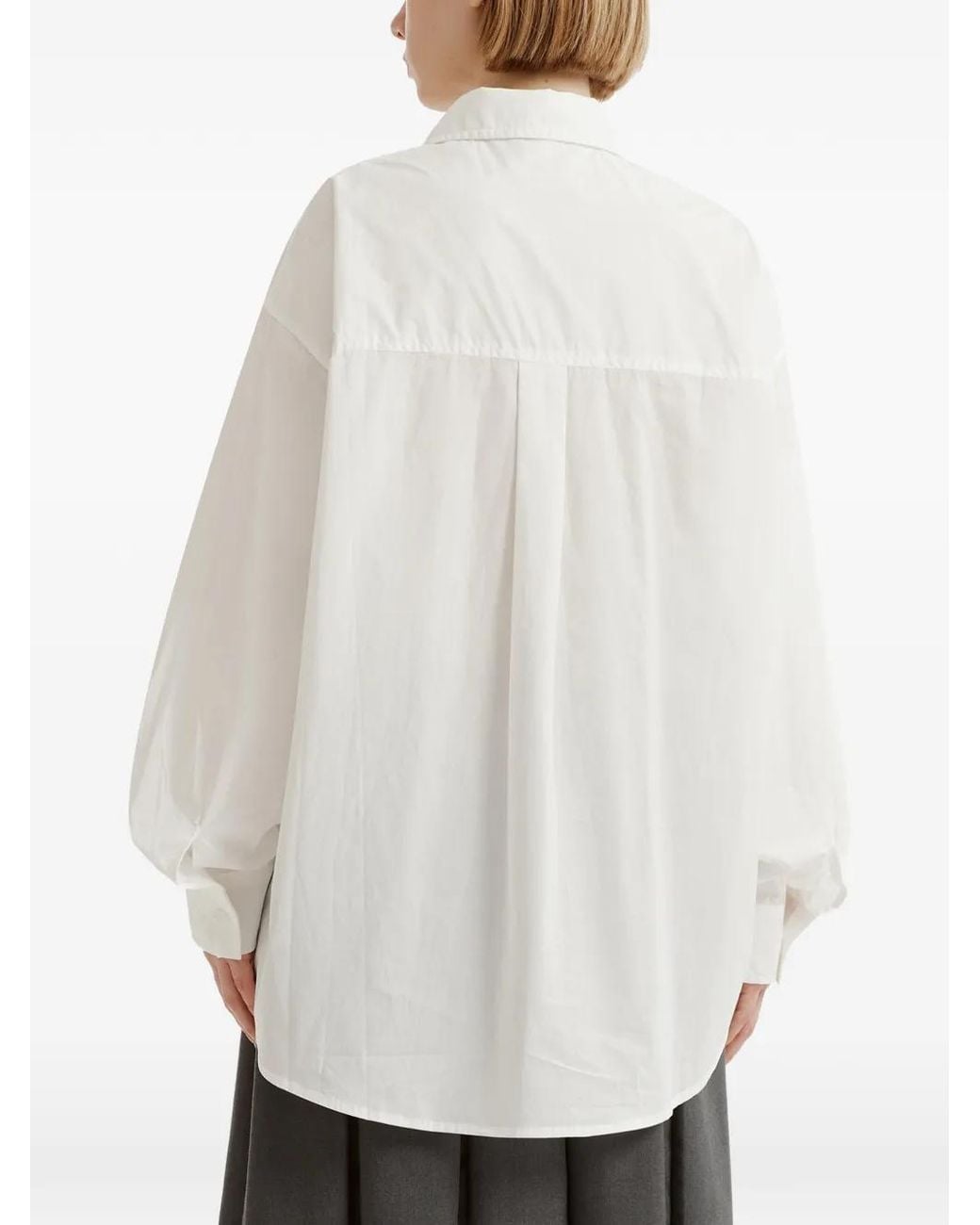 Mini Cream White Graphic-Print Shirt