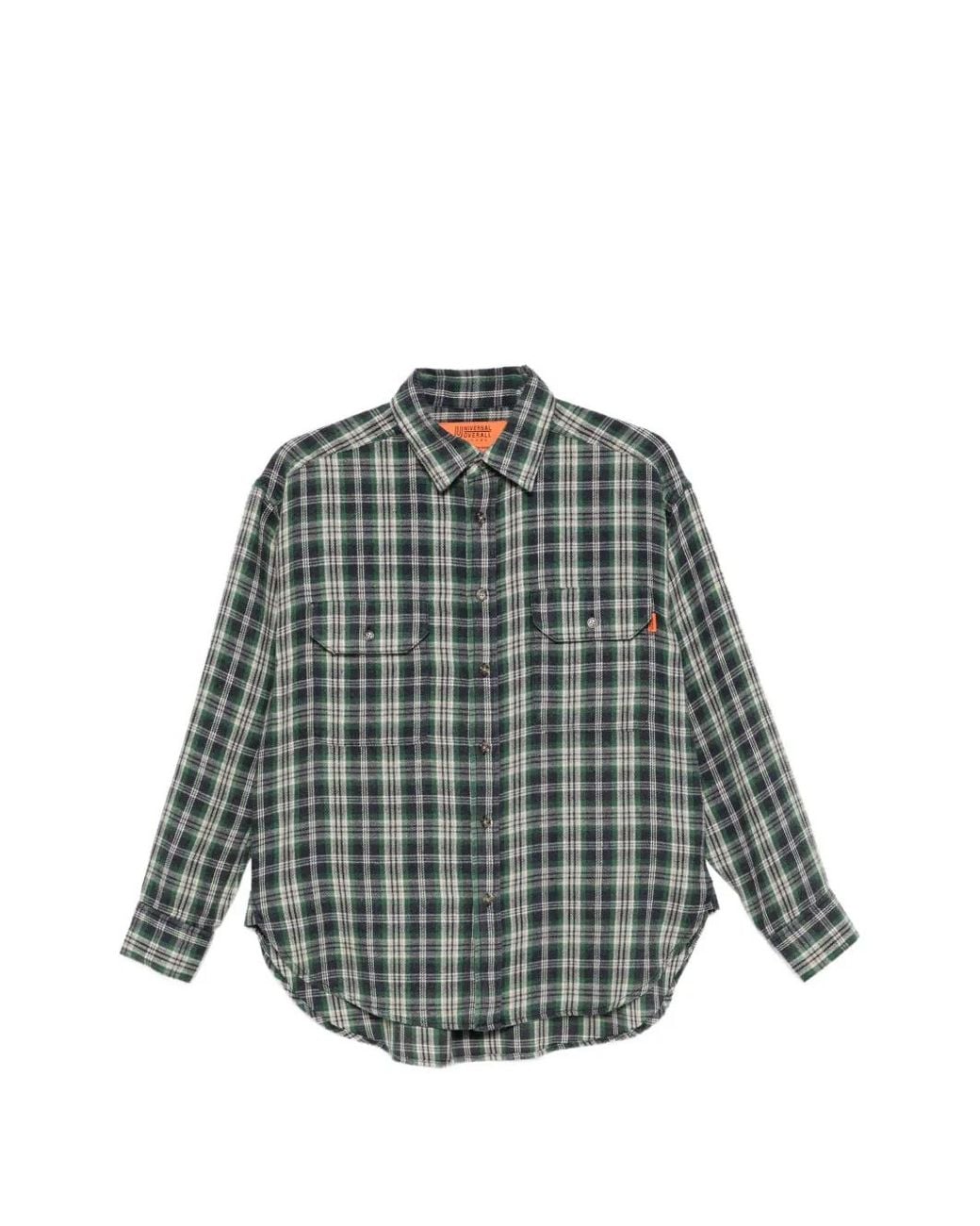 Universal Overall Gray Check-Print Flannel Shirt