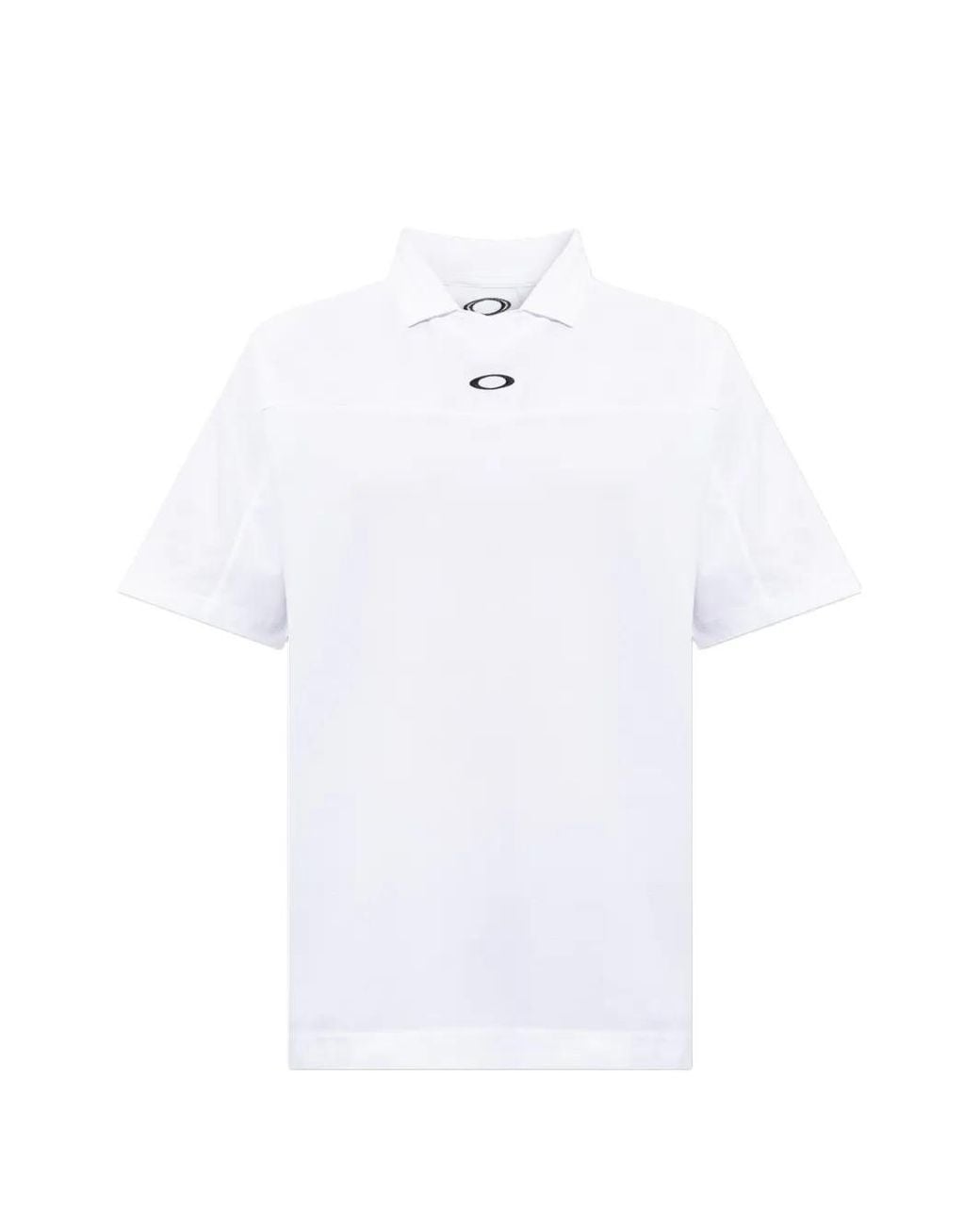 Oakley White T-Shirt À Col Et Logo Brodé for men