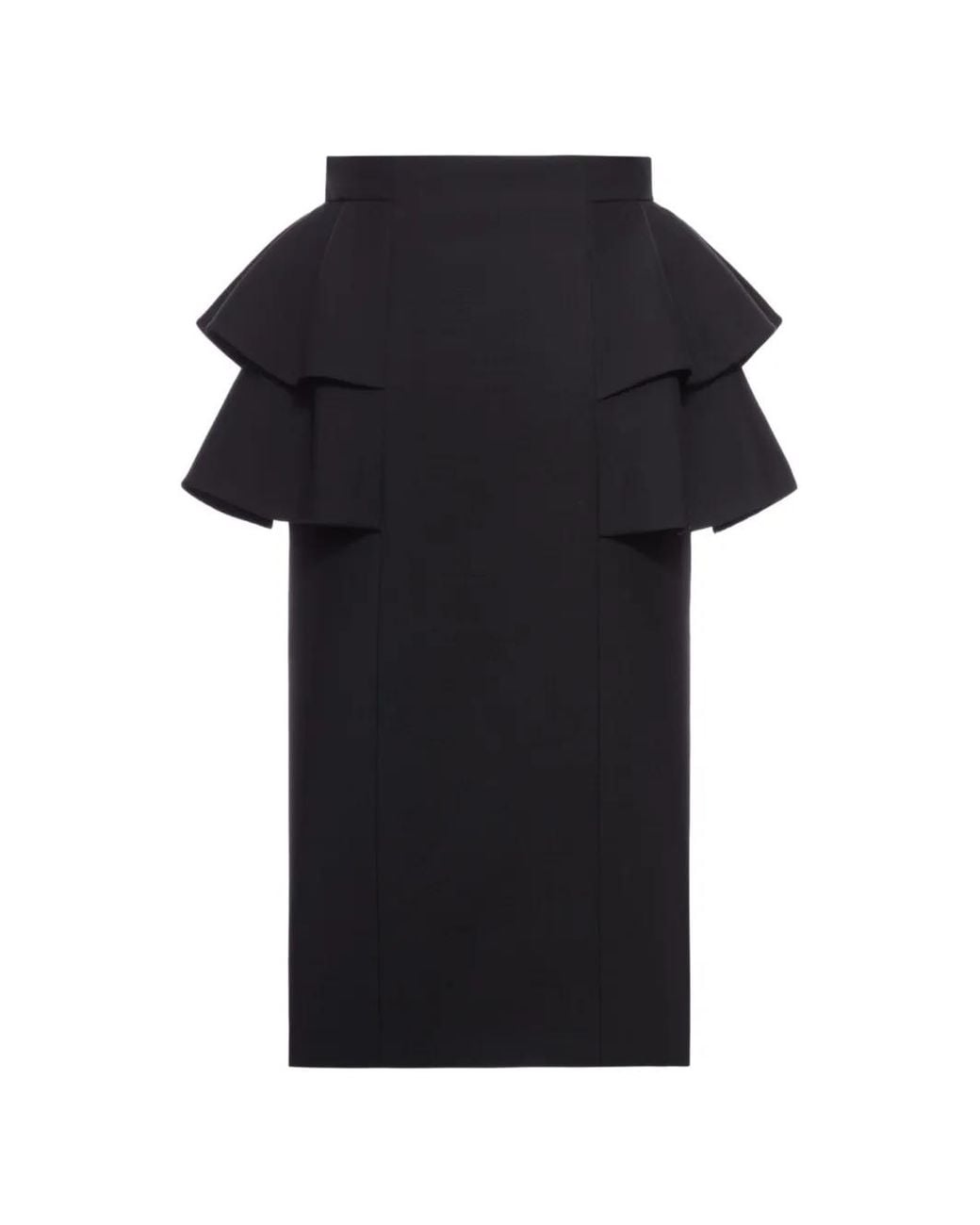 Valentino Garavani Black Crepe Couture Midi Skirt