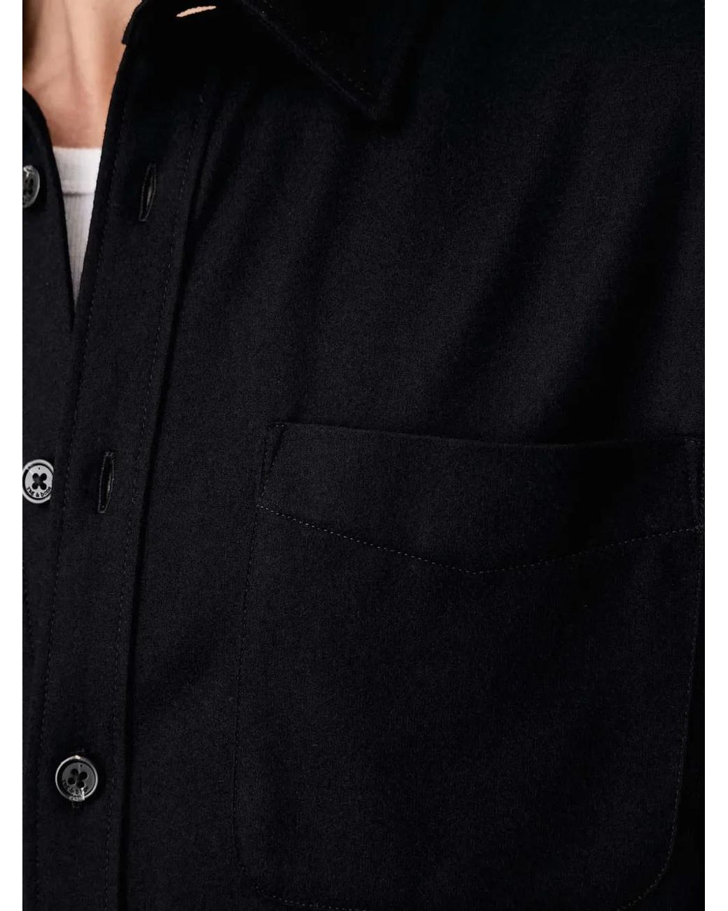 Camicia Button-Down A Maniche Lunghe di Rag & Bone in Black da Uomo