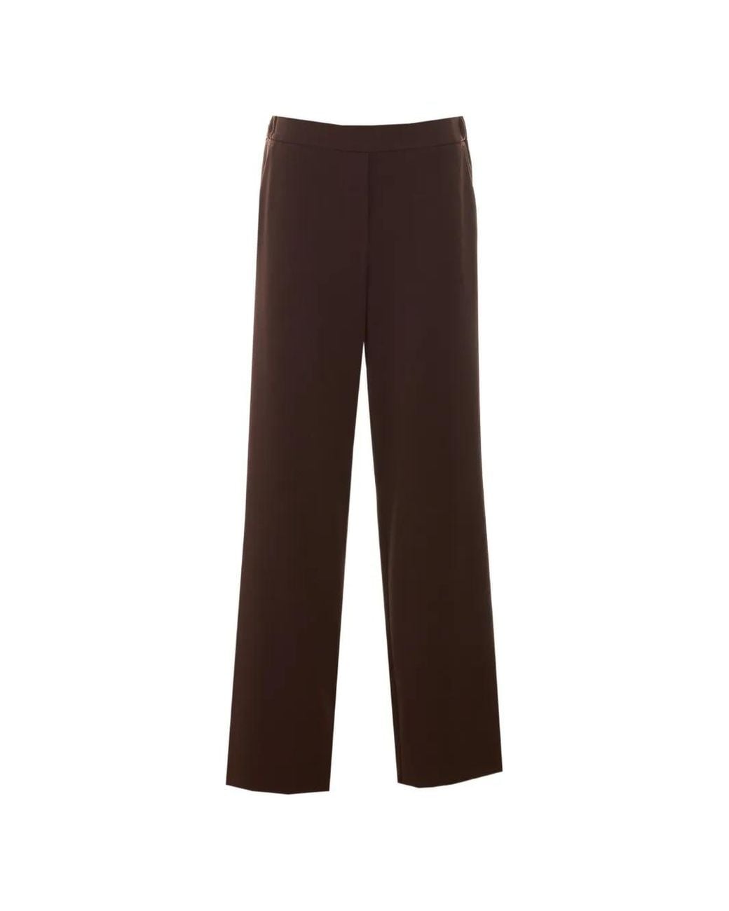 RUE DU BAC Brown Elasticated-Waist Trousers