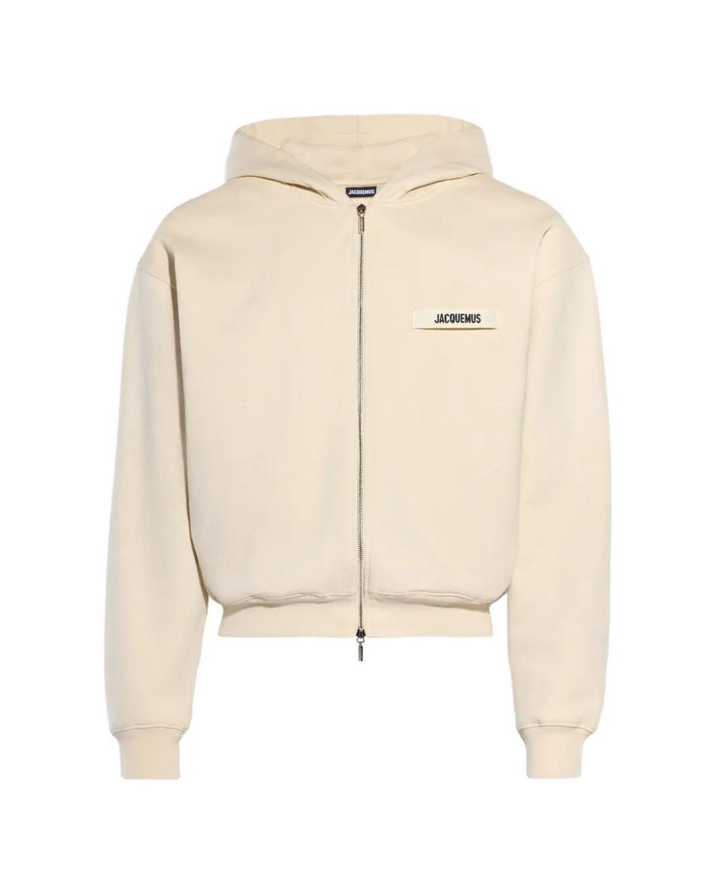Jacquemus Natural The Gros Grain Zipped Hoodie