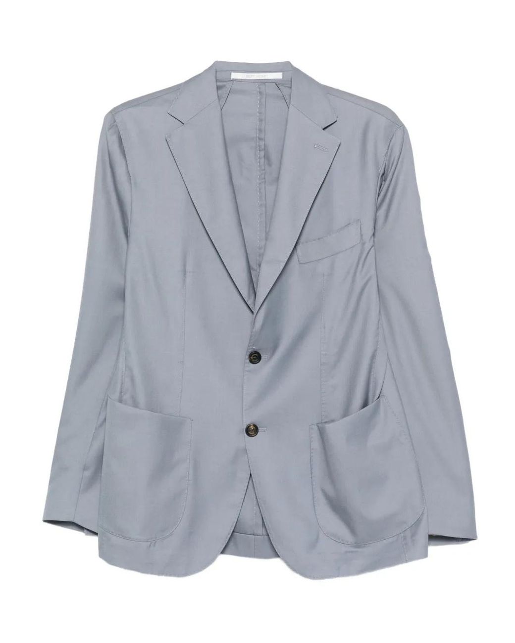 Eleventy Blue Patch-Pocket Single-Breasted Blazer for men