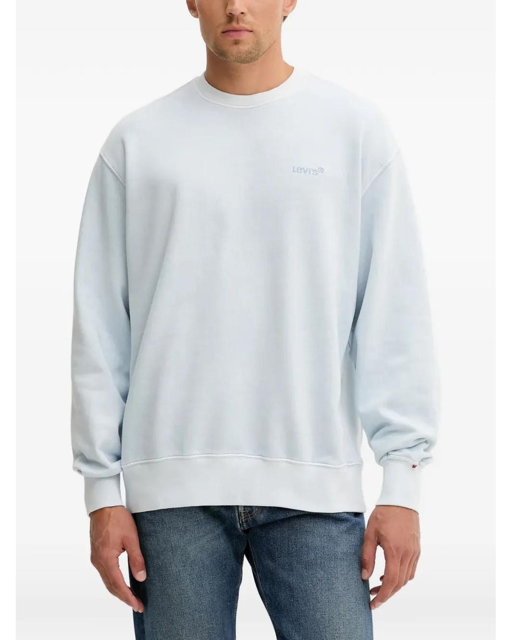 Levi's Gray Logo-Embroidered Sweatshirt for men