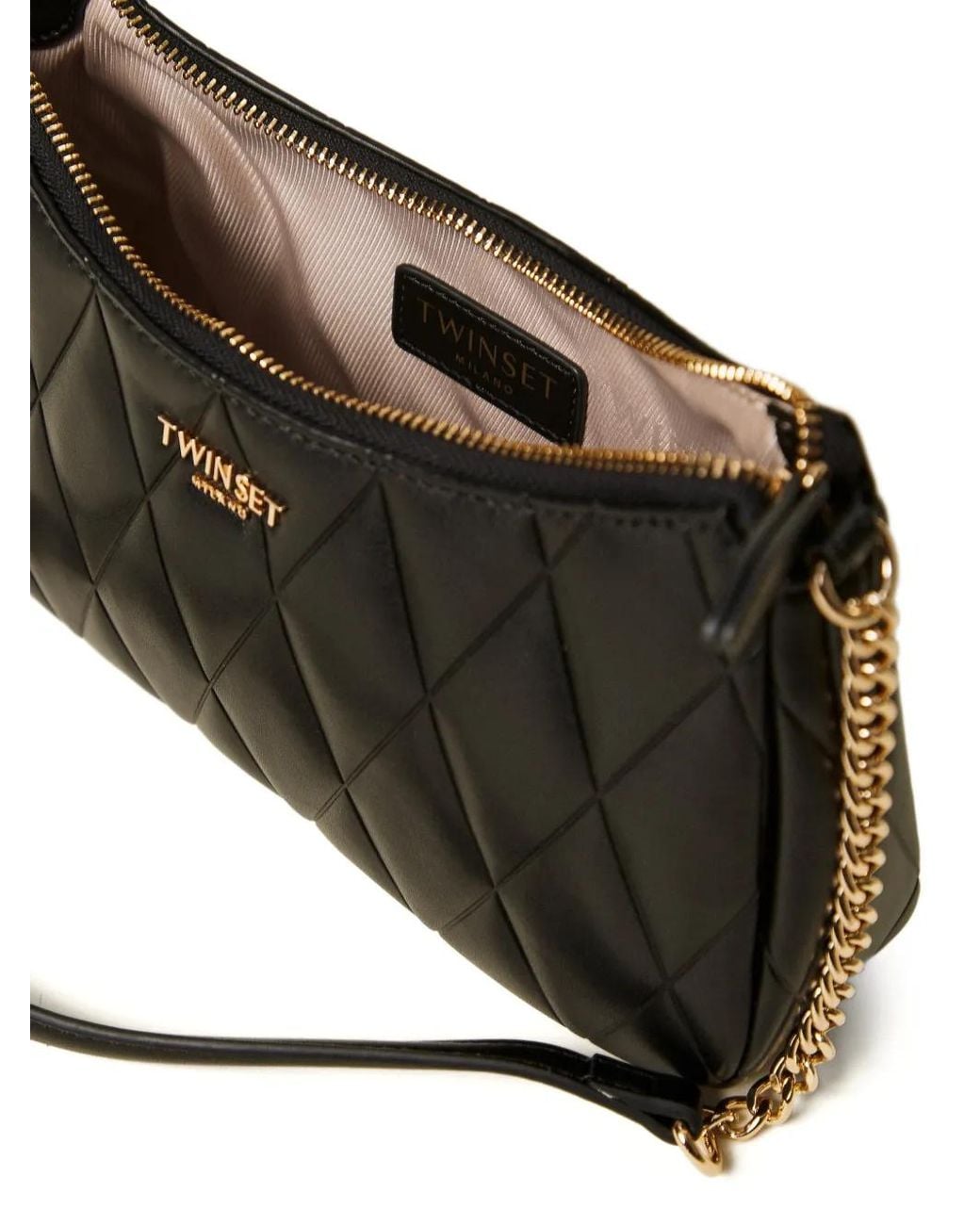 Twinset Black Quilted Shoulder Bag