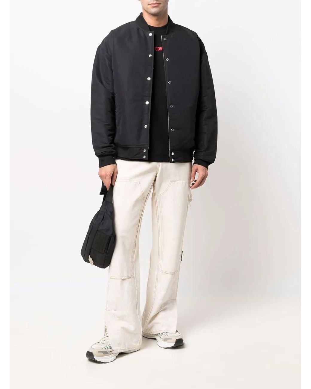 PUMA Black Logo-Patch Detail Bomber Jacket for men