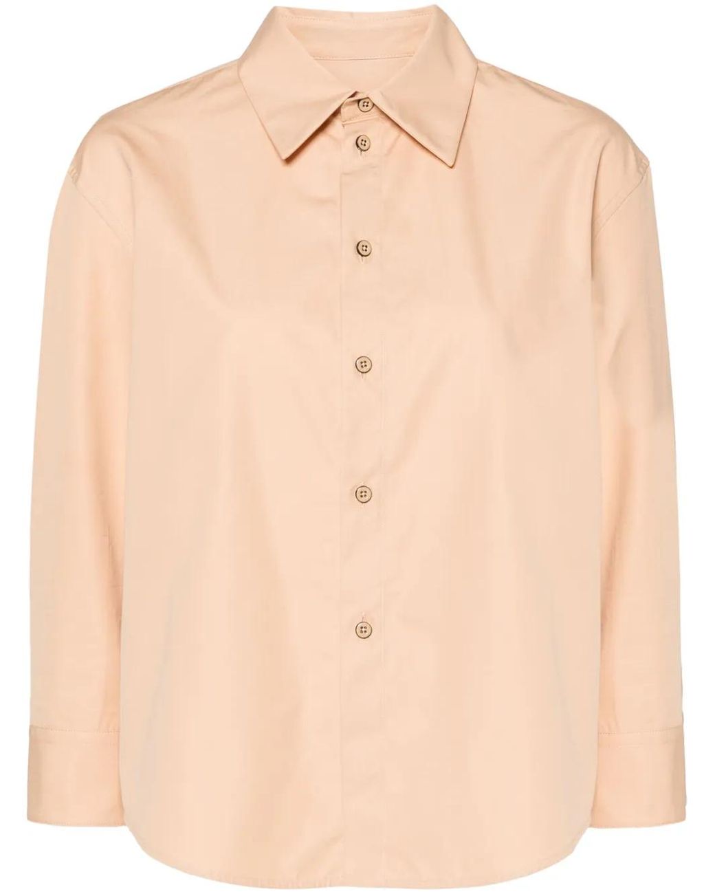 Jil Sander Natural Pointed-Collar Cotton Shirt