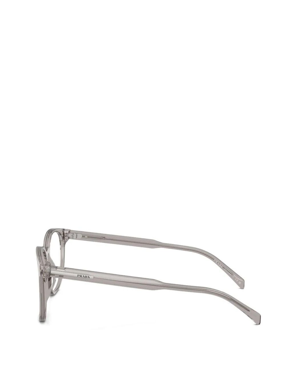 Prada Gray Round-Frame Glasses