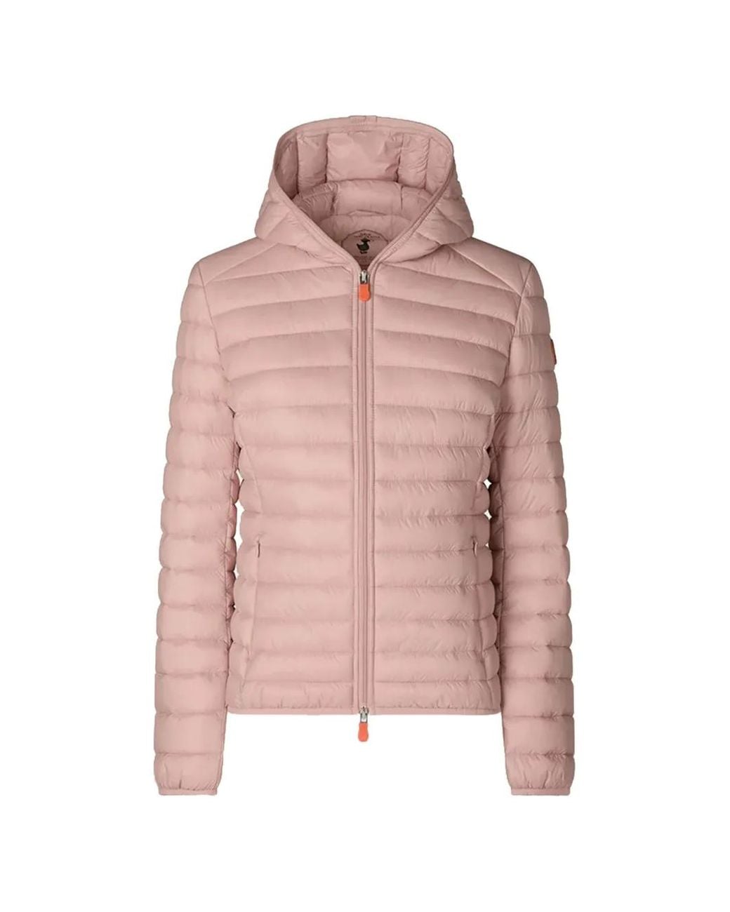 Save The Duck Pink Hooded Quilted Jacket