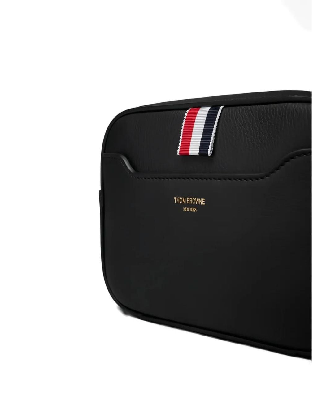 Thom Browne Black Small Leather Camera Bag