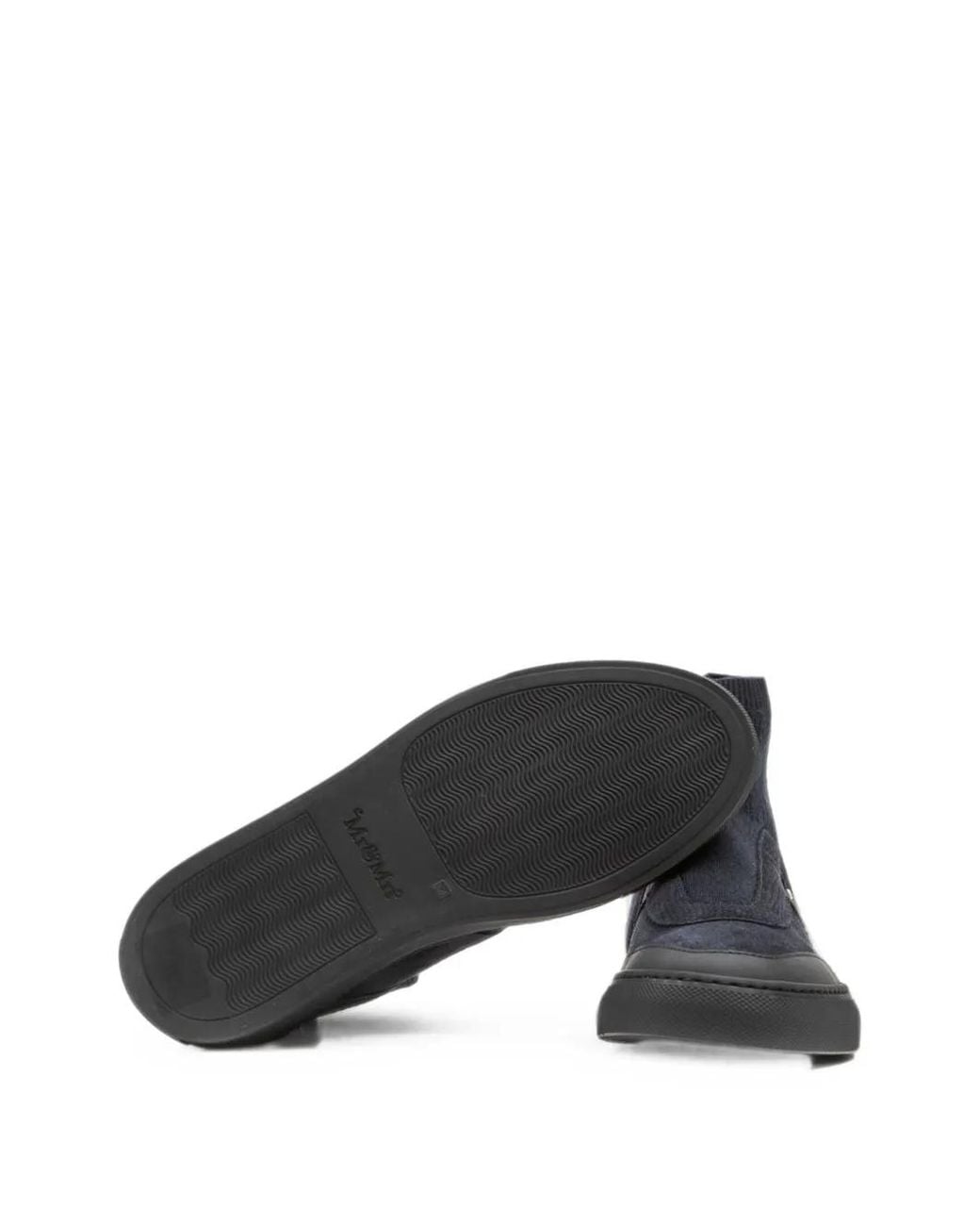 MR & MRS Black Suede Panelled Sneakers