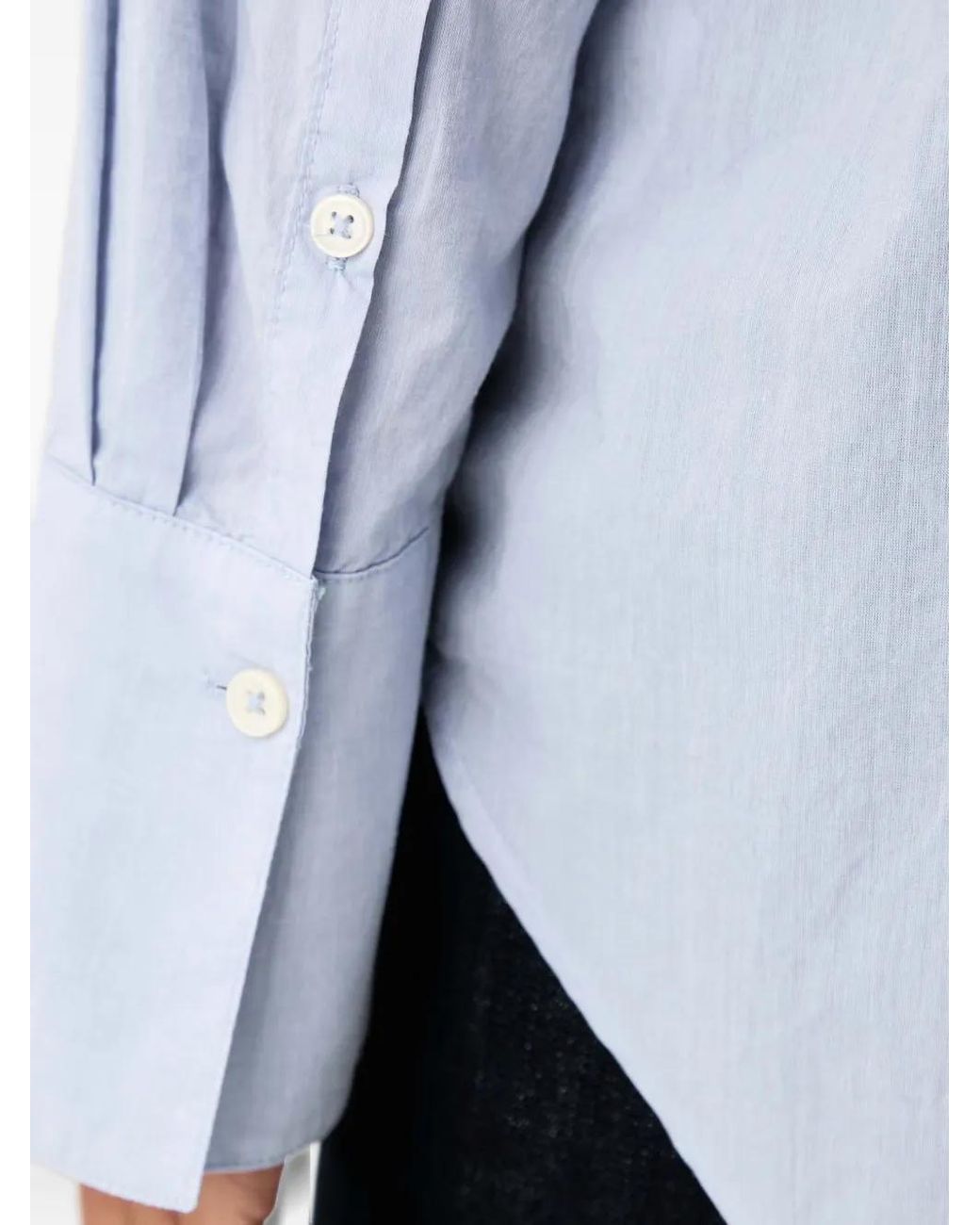 Marc O' Polo Blue Back-Tie Chest-Pocket Shirt