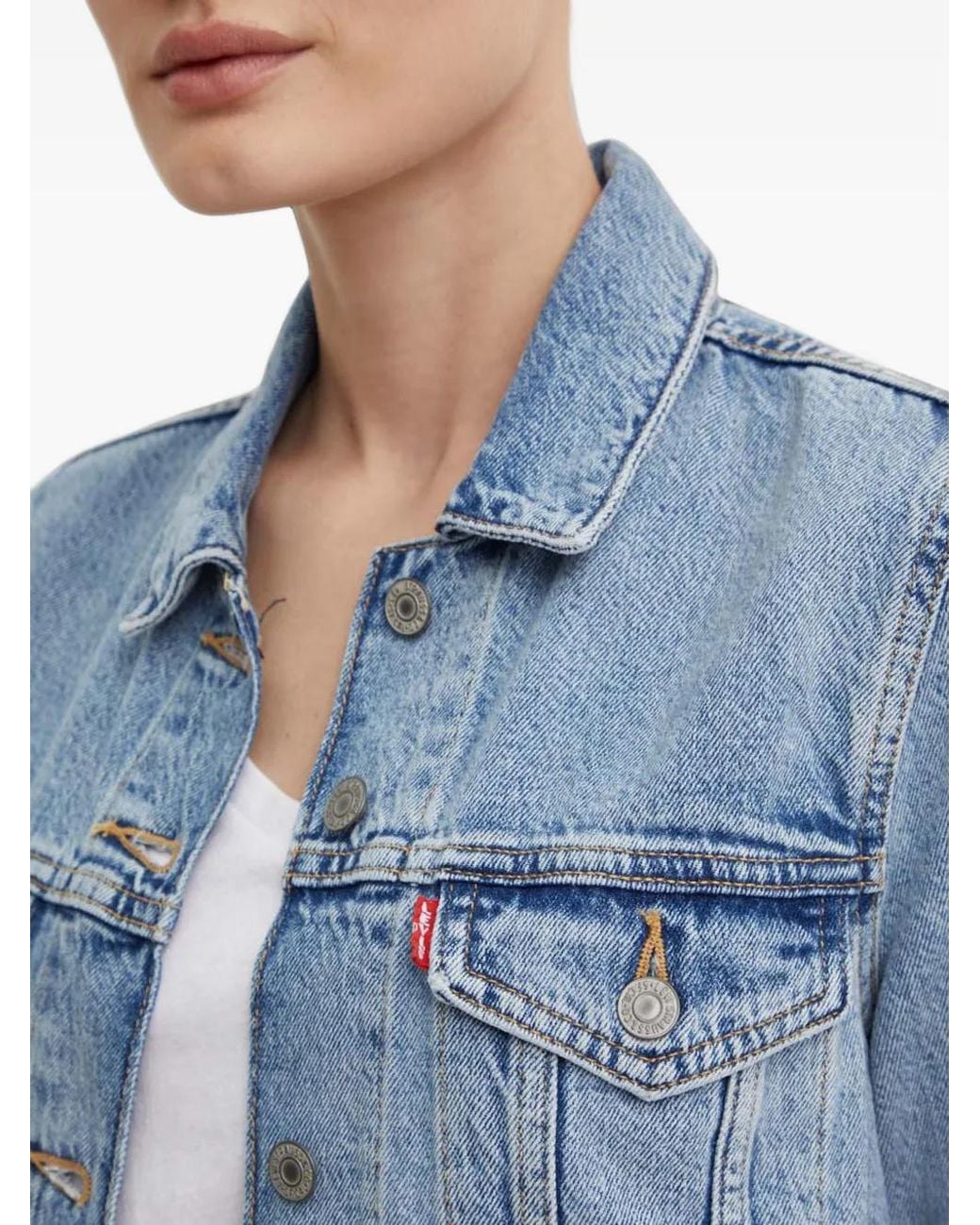 Levi's Blue Washed-Denim Jacket